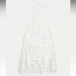 NWT Crochet-Style Halter Cover Up Mini Dress
